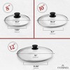 Glass Lids Set - 8"+10"+12"-Inch, Compatible with Lodge Cast Iron - Fully Assembled Tempered Replacement Covers, Oven Safe. - 4 of 4