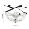 Unique Bargains Electroplated Half-face Party Mask 1 Pc - 2 of 4