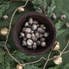 Storied Home Embossed Mercury Glass Ornaments in Organza Bag, Distressed Gray, Set of 36 - 2 of 2