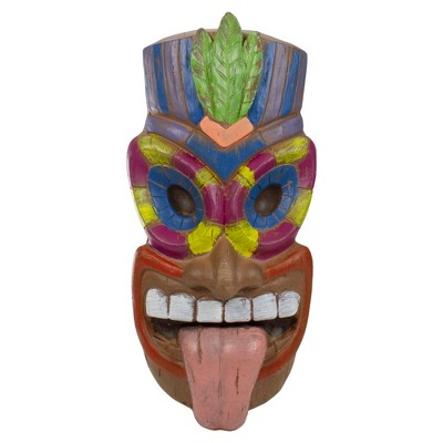 Northlight 16" Tiki Man Sticking Out Tongue Hanging Wall Decoration