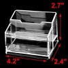 Unique Bargains Office Transparent 2-Tier Business Name Card Organizer Display Stand Holder - 2 of 4