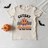 The Juniper Shop Cutest Pumpkin Checkered Toddler Short Sleeve Tee - 2 of 3