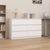 VYNXARIA White color Large 6 drawers chest of drawer dressers table with golden handle - 2 of 4