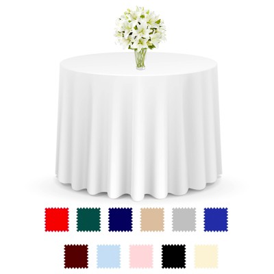 Lann's Linens Polyester Fabric Tablecloth For Wedding, Banquet, Restaurant  - 90 X 132 Inch Rectangular - Black : Target