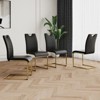 NicBex Modern Dining Chairs with Faux Leather Padded Seat,Armless Chairs with Chrome Metal Legs for Kitchen,Living Room - 2 of 4