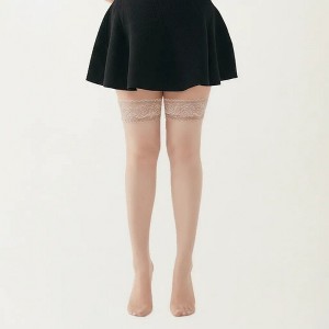 Anna-Kaci Women's Lace Top Thigh High Stockings with Stretch Fit and ...