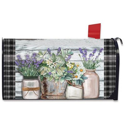 Farmhouse Flowers Spring Magnetic Mailbox Cover Rustic Standard Briarwood Lane