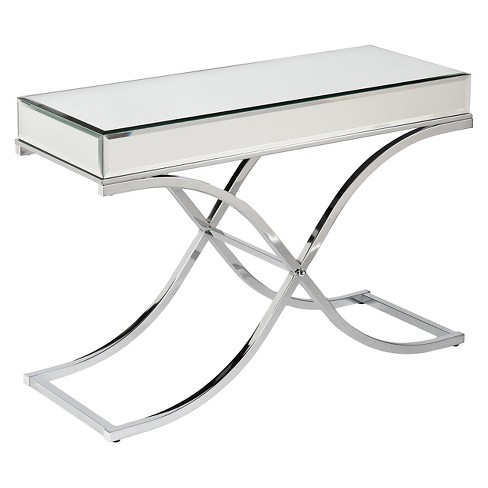 Lillian Console Table Chrome/Mirror - Aiden Lane - image 1 of 3