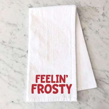 City Creek Prints Feelin' Frosty Tea Towels - White