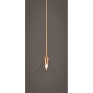Toltec Lighting Any 1 - Light Pendant in  New Aged Brass with 10" Clear Bubble Shade - 1 of 1