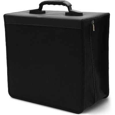 400 Disc Capacity CD DVD Storage Holder, Portable DVD Binder Booklet Carrying Case for Car, Home and Office, Black