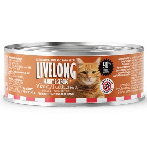Livelong Healthy & Strong Wet Cat Food 24 Pack - 5.5oz Cans, High Protein - 1 of 4