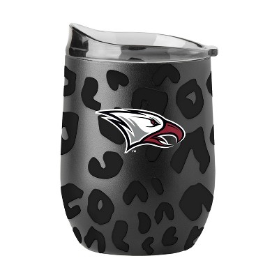 NCAA North Carolina Central Eagles 16oz Black Leopard Stainless Steel Wine Tumbler