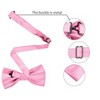 Allegra K Men's Solid Color Wedding Business Pocket Square Necktie Bowtie Set - 3 of 4