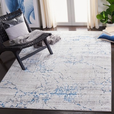 Amelia 5' x 7' Grey/Blue Reversible Synthetic Area Rug
