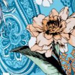 light aqua garden paisley