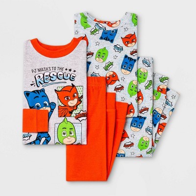 Toddler Boys' 4pc PJ Masks Pajama Set - Orange