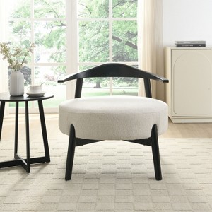 MAYYEERTY Upholstered Accent Chair Modern Chairs for Living Room Sunroom Bedroom Beige - 1 of 4