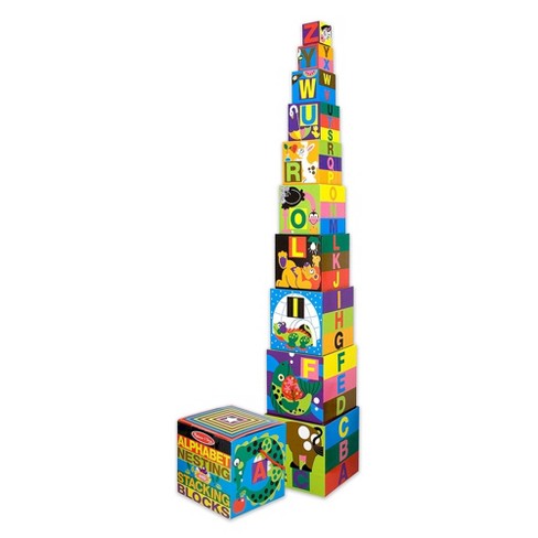 Animals Shapes & Colors Baby Large Nesting & Stacking Blocks Cubes Set Numbers 