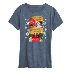 Women's - Coca-Cola - Vintage Santa Holiday Host Short Sleeve Graphic T-Shirt - 1 of 4