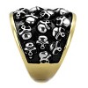 Slickblue Men’s Gothic Skull Ring, Black & Gold Finish, Bold Stainless Steel Band, Halloween Style, Size 8–13 - 4 of 4