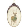 Deer Disc Ornament Set – 6"H Gold Glass Christmas Ornaments, Set of 12 By Melrose - 3 of 3