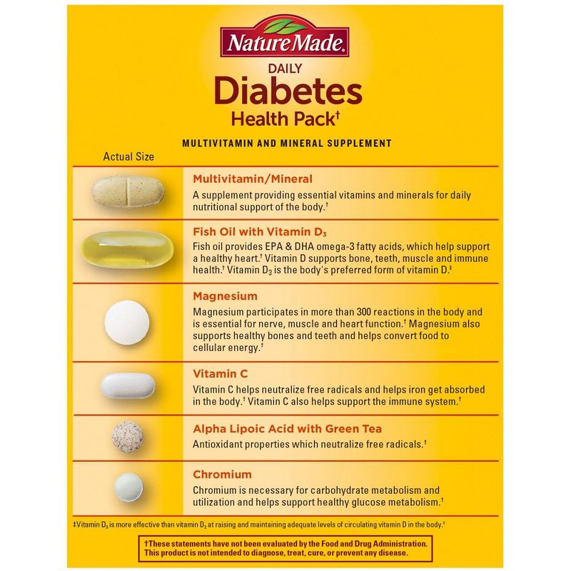 Nature Made Diabetes Health Pack with EPA and DHA - 30ct, 6 of 8