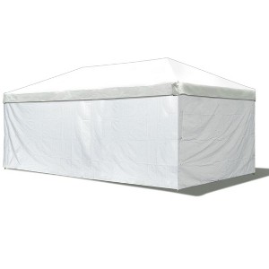 Party Tents Direct Weekender West Coast Frame Party Tent with Sidewalls, White Polyethylene, 10 ft x 20 ft - 1 of 4