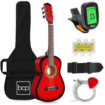 Best Choice Products 30in Kids Acoustic Guitar Beginner Starter Kit with Tuner, Strap, Case, Strings - Redburst