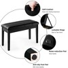 Tangkula PU Leather Piano Keyboard Bench Padded Cushion Double Seat Storage - image 3 of 4