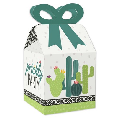 Big Dot of Happiness Prickly Cactus Party - Square Favor Gift Boxes - Fiesta Party Bow Boxes - Set of 12