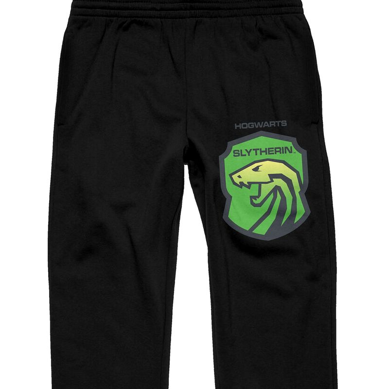 Harry Potter House of Slytherin Men's Black Graphic Joggers, 2 of 4