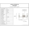 Urban Ambiance Luxury Contemporary Bath Light 11.5''H x 22.125''W,  Brushed Nickel Finish,  Parkes Collection, UHP4222 - 4 of 4