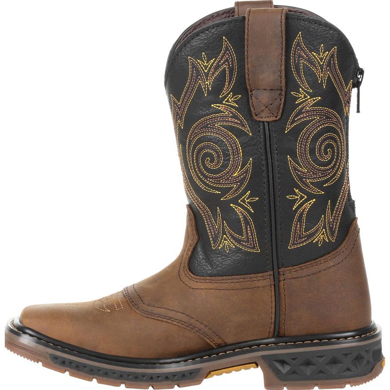 Georgia Boot Carbo-Tec LT Toddler Boys' Brown Pull-On Saddle Boot, 6 of 9