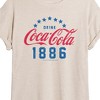 Women's - Coca-Cola - Blue Patriotic Stars 1886 Oversized Graphic T-Shirt - image 2 of 4