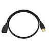 Monoprice USB Type-A to USB Type-A Female 2.0 Extension Cable - 3 Feet - Black (5 Pack) 28/24AWG, Gold Plated Connectors - image 4 of 4