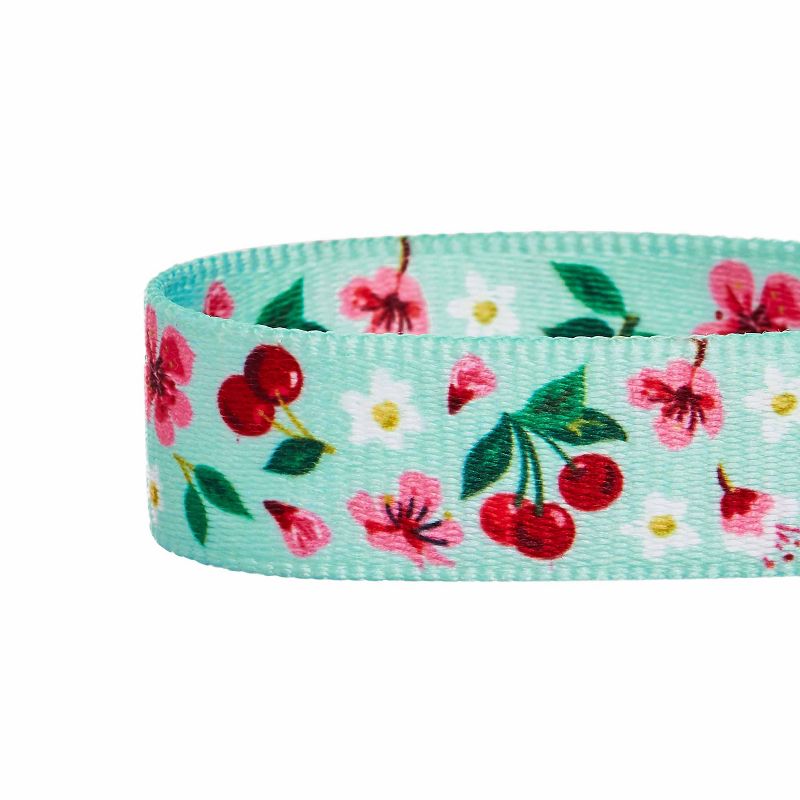 Blueberry Pet Cherry Garden Dog Collar with Dainty Flowers, 3 of 5
