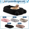 Large Size Dogs Bed, XL Washable Pet Bed with Faux Fur Bolster, Removable Cover Calming Round Bed - 3 of 4