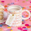 Totalee Gift Dip It In Glitter Confetti Ribbed Mug Ceramic White 22 oz - 2 of 2