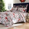 Greenland Home Fashions Cardinal Plaid Christmas Quilt Bedding Set Red - 3 of 4