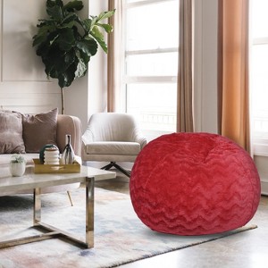 Christopher Knight Home Freeman Modern Velvet Round Bean Bag Chair - 1 of 4