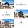 PURPLE LEAF Permanent Hardtop Gazebo Aluminum Frame Gazebo with Galvanized Steel Double Roof, UV-Resistant, Netting & Curtains included - Grey - 3 of 4