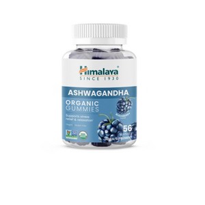Himalaya Ashwagandha Organic Gummies, KSM-66 Organic Ashwagandha to Help with Stress Relief, 56 Gummies with Delicious BlackBerry Flavor - 1 of 4