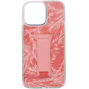 Walli Cases Pink Palms Phone Case with Wallet and Finger Strap - 1 of 4