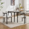 Modern Dining Room Chairs Set of 2, Upholstery Side Arm Chairs with Black Metal Legs for Kitchen, Dining Room, or Living Areas-Panipeachy - 3 of 4