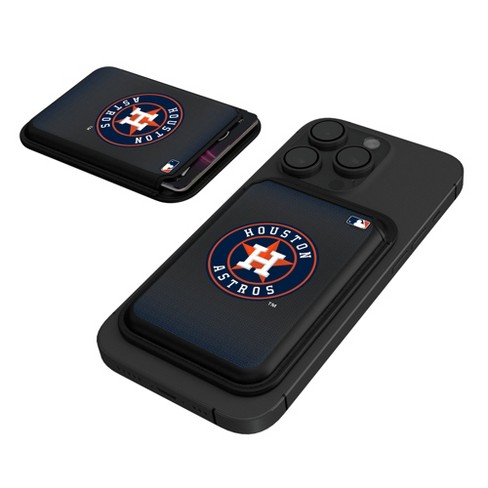 Keyscaper Houston Astros Linen Black Magnetic Credit Card Wallet : Target