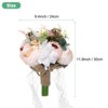 Unique Bargains Wedding Bridal Artificial Bouquet Artificial Flower 9.4" x 11.8" Nude Pink 1 Pcs - 3 of 4