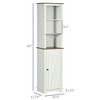 Resenkos Bathroom Cabinet, Narrow Storage Unit, Floor Cabinet for Entryway, Kitchen, White - 4 of 4