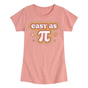 Girls' - Instant Message - Easy As Pi Fitted Short Sleeve Graphic T-Shirt - 1 of 4
