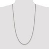 Black Bow Jewelry Men's 5mm, Sterling Silver Solid Rolo Chain Necklace - 2 of 4
